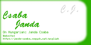 csaba janda business card